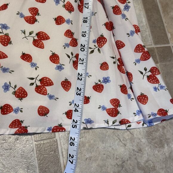 Strawberry Print Cami Mini Dress Size Large , & Strawberry Crop Top Large - Picture 11 of 16